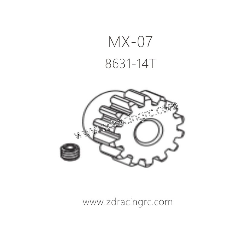 ZD RACING MX07 Motor Gear 14T 8631