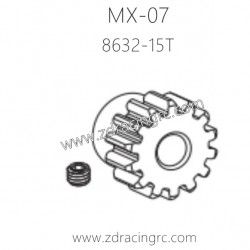 ZD RACING MX07 Parts Motor Gear 15T 8632