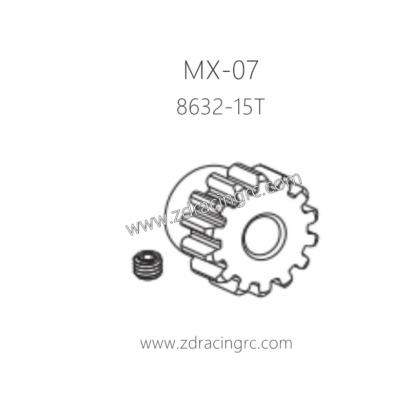 ZD RACING MX07 Parts Motor Gear 15T 8632