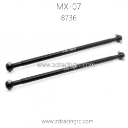 ZD RACING MX07 RC Car Parts 8736-Rear Drive Shaft (145.3mm)