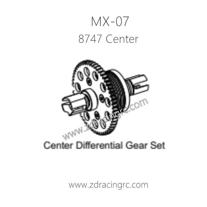 ZD RACING MX07 Parts 8747 Center Differential Gear Set