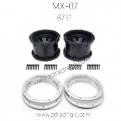 ZD RACING MX07 RC Monster Truck Parts 8751 Wheel Silver