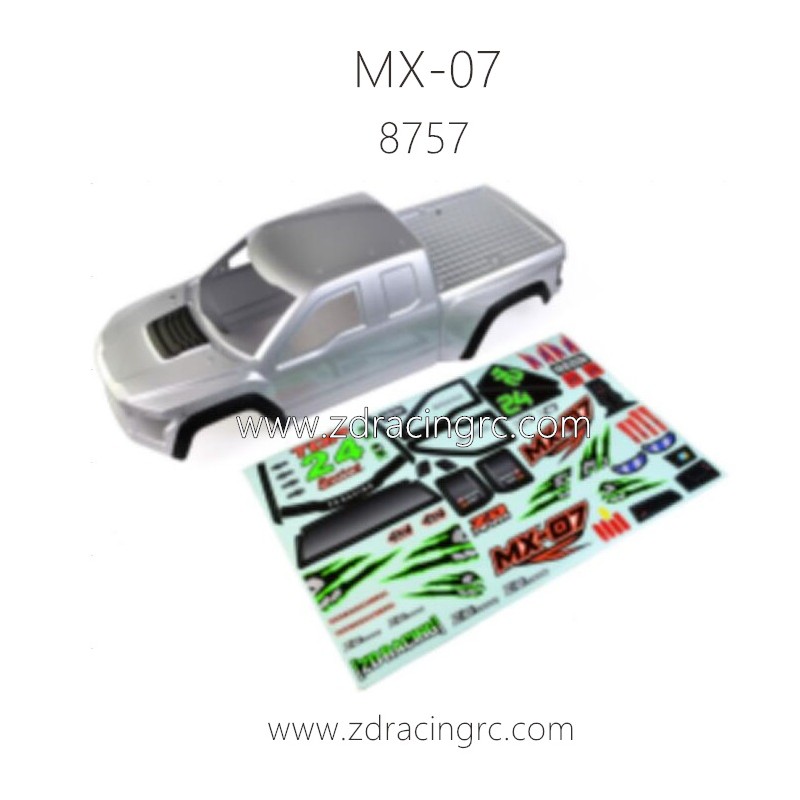 ZD RACING MX07 RC Truck Parts 8757 8758 Car Body