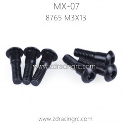 ZD RACING MX07 Brushless RC Car Parts 8765 M3X13 Screw Rod