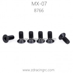 ZD RACING MX07 Brushless RC Car Parts 8766 Flat Head Screws