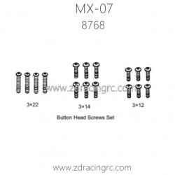 ZD RACING MX07 RC Car Parts 8768 Button Head Screws Set