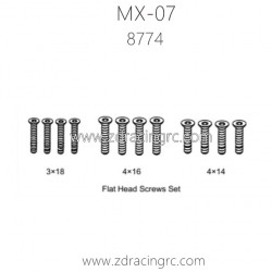 ZD RACING MX07 RC Car Parts 8774 Flat Head Screws Set