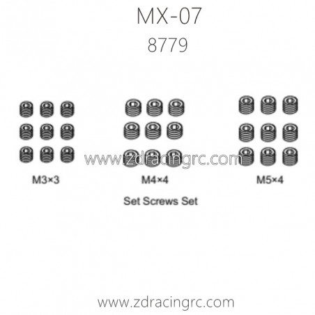 ZD RACING MX07 RC Car Parts 8779 Screw Set
