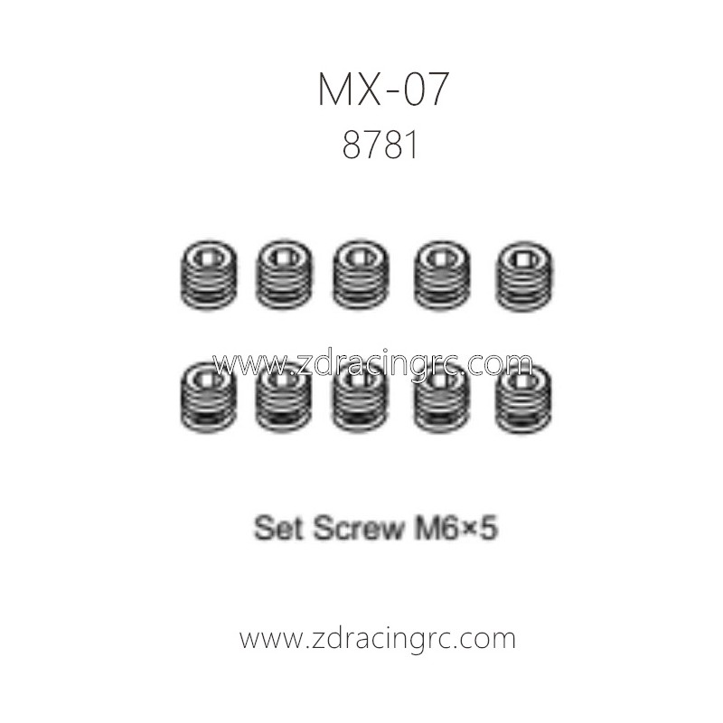 ZD RACING MX07 RC Car Parts 8781 Screw M6X5