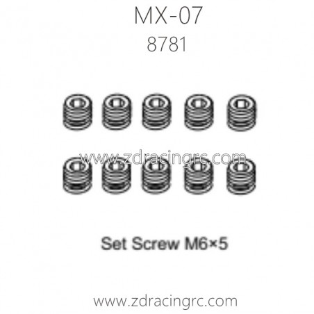 ZD RACING MX07 RC Car Parts 8781 Screw M6X5