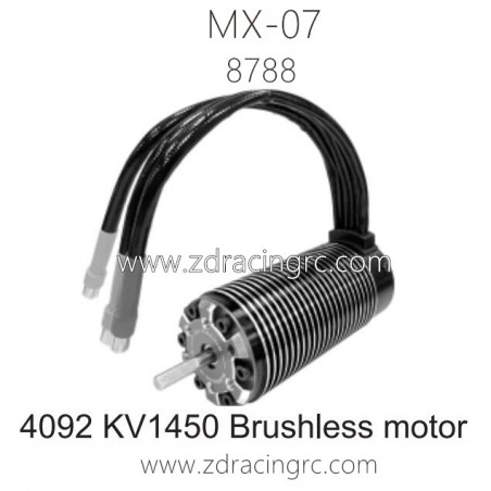 ZD RACING MX07 RC Car Parts 8788 4092 KV1450 Brushless Motor