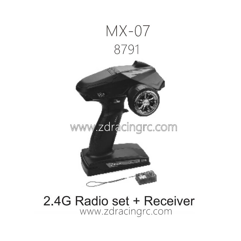 ZD RACING MX07 RC Car Parts 8791 2.4G Radio set and Receiver
