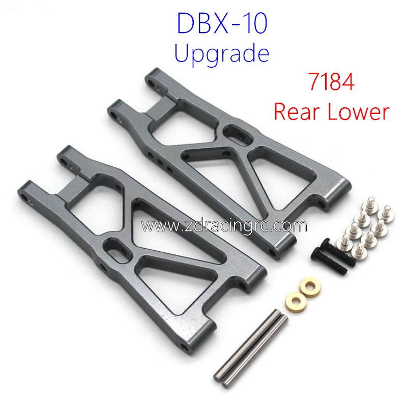 ZD RACING DBX 10 1/10 RC Truck 7184 Upgrade Rear Lower Swing Arm Grey