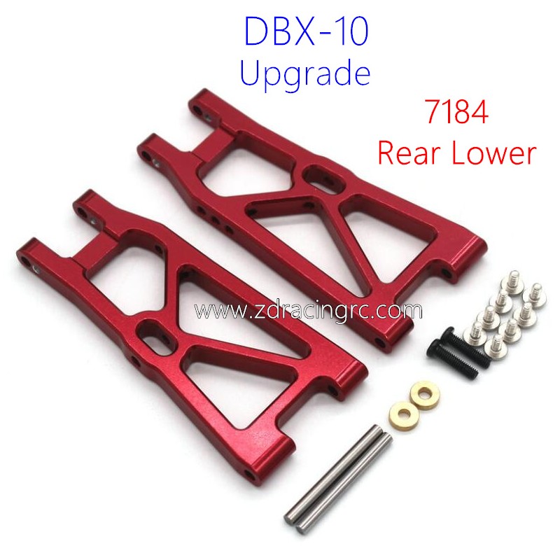ZD RACING DBX 10 1/10 RC Truck 7184 Upgrade Rear Lower Swing Arm Red