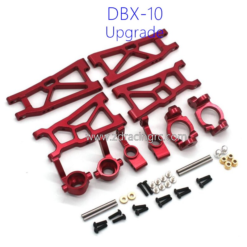 ZD RACING DBX 10 1/10 Upgrades Metal Kit Red