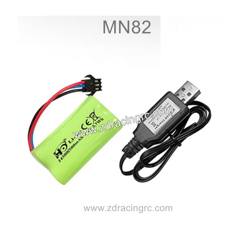 MN MODEL MN82 RC Crawler Parts Battery and Charger, MN-RC MN-82
