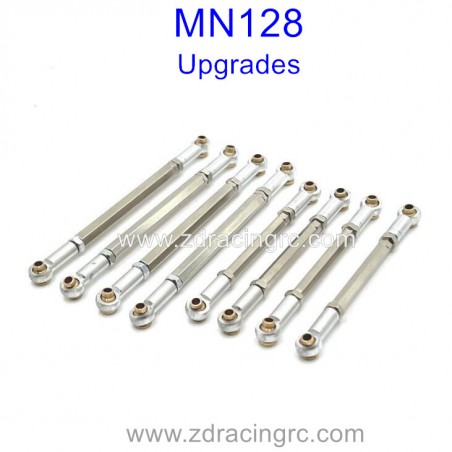 MN MODEL MN128 1/12 Upgrade Parts Connect Rods Silver MN MODEL MN128 1/12 Upgrade Parts Connect Rods Silver