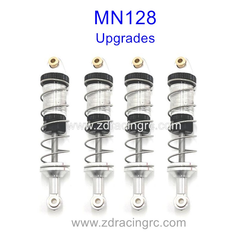 MN MODEL MN128 1/12 Upgrade Parts Oil Shock Silver