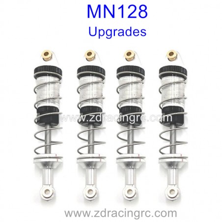 MN MODEL MN128 1/12 Upgrade Parts Oil Shock Silver MN MODEL MN128 1/12 Upgrade Parts Oil Shock Silver