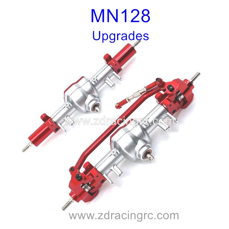 MN128 1/12 Upgrade Parts Metal Front and Rear Axle Assembly