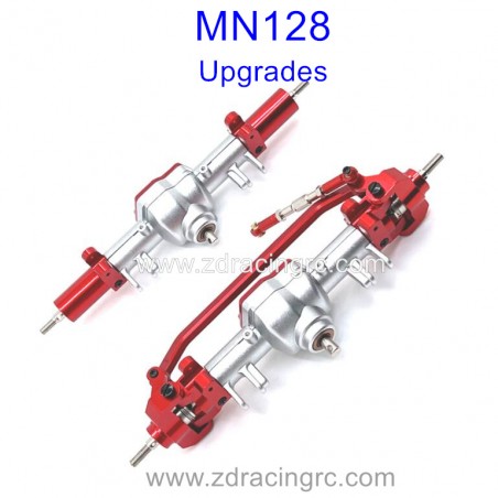 MN128 1/12 Upgrade Parts Metal Front and Rear Axle Assembly