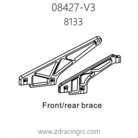 ZD Racing 08427-V3 Pirates 3 Parts 8133 Front Rear Brace