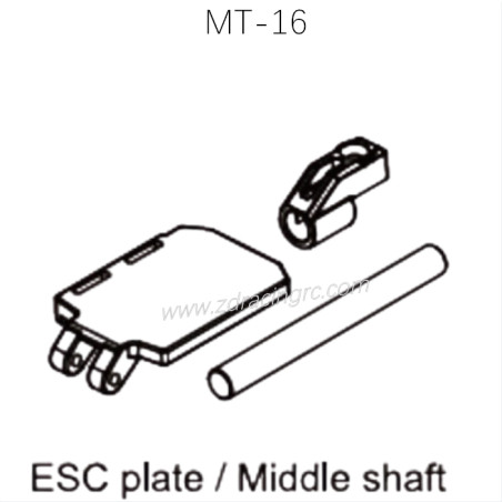 ZD RACING MT-16 RC Car Parts Bottom plate support rod assembly 16023