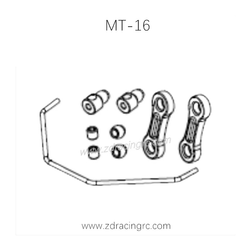 ZD RACING MT-16 RC Monster Truck Parts Anti-roll bar Components 16032
