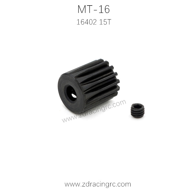 ZD RACING MT-16 1/16 RC Car Parts 48dp 15T Motor Gear 16042