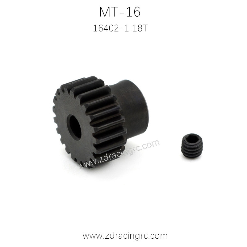 ZD RACING MT-16 1/16 RC Car Parts 48dp 18T Motor Gear 16042-1