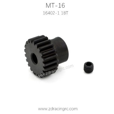 ZD RACING MT-16 1/16 RC Car Parts 48dp 18T Motor Gear 16042-1