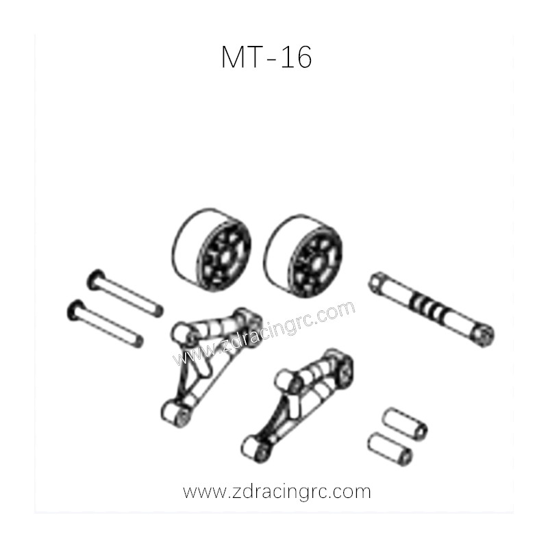 ZD RACING MT-16 1/16 RC Car Parts Head wheel Assembly 16048