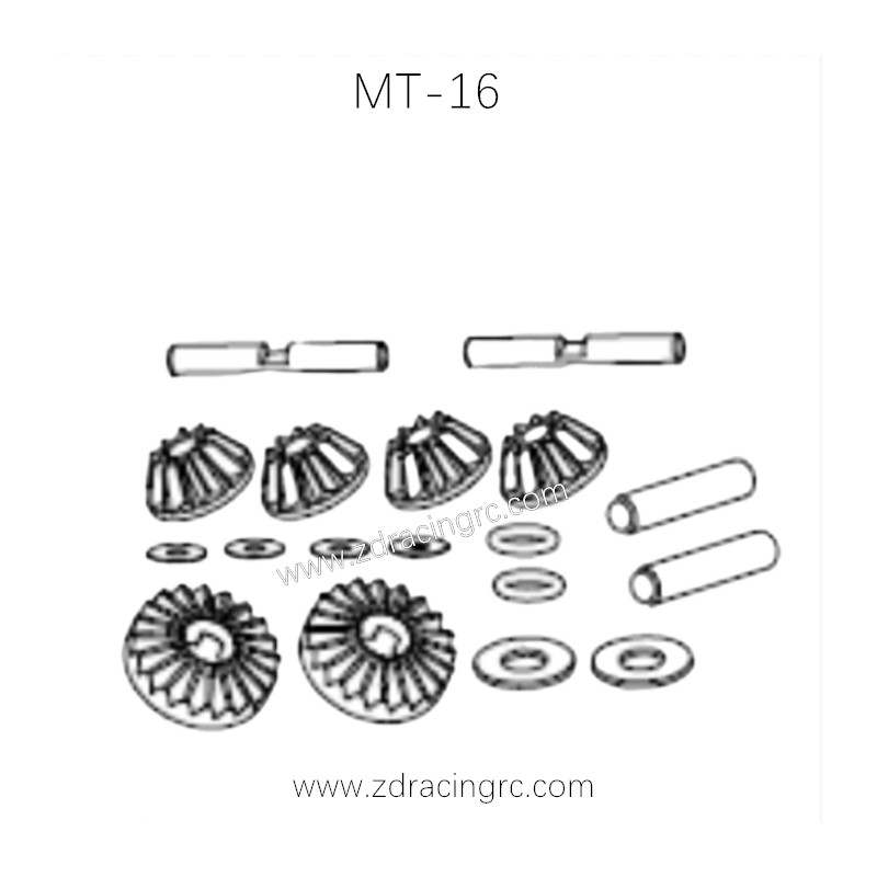 ZD RACING MT-16 RC Car Parts Differential small Bevel Gear 16052