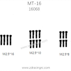 ZD RACING MT-16 RC Truck Parts Cup head Screw 16068
