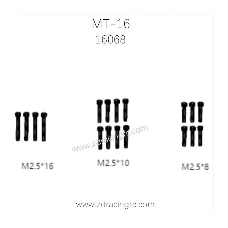 ZD RACING MT-16 RC Truck Parts Cup head Screw 16068