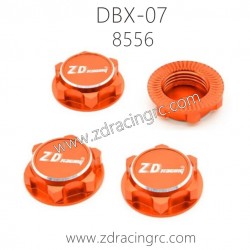 ZD RACING DBX-07 1/7 Parts 8556 Wheel Nut CNC Orange