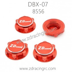 ZD RACING DBX-07 1/7 Parts 8556 Wheel Nut CNC Red
