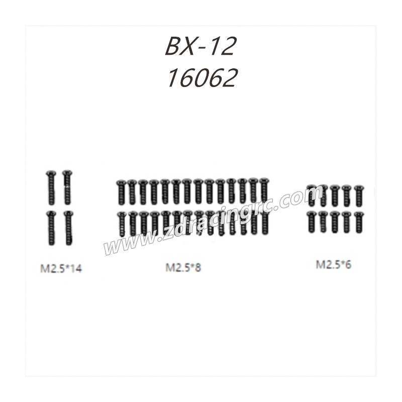 ZD RACING BX12 Parts 16062 Screws