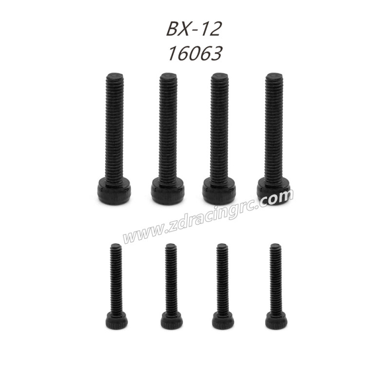 ZD RACING BX12 Parts 16063 M3x18 M2x12 Screws