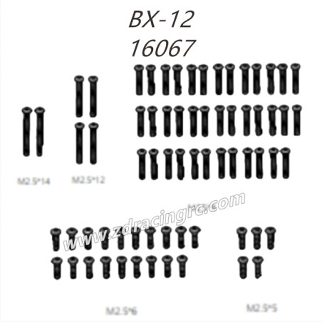 ZD RACING BX12 RC Buggy Parts 16067 Pan head Screw