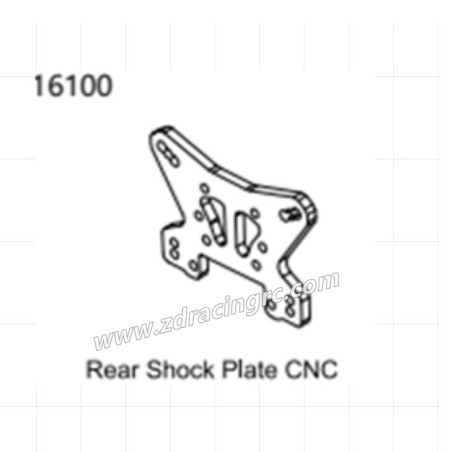 ZD RACING BX12 RC Buggy Parts 16100 Rear shock tower T6061AL ZD RACING BX12 RC Buggy Parts 16100 Rear shock tower T6061AL
