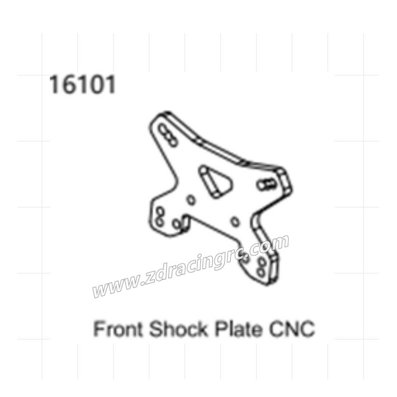 ZD RACING BX12 Parts 16101 Front shock tower T6061AL