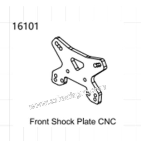 ZD RACING BX12 Parts 16101 Front shock tower T6061AL