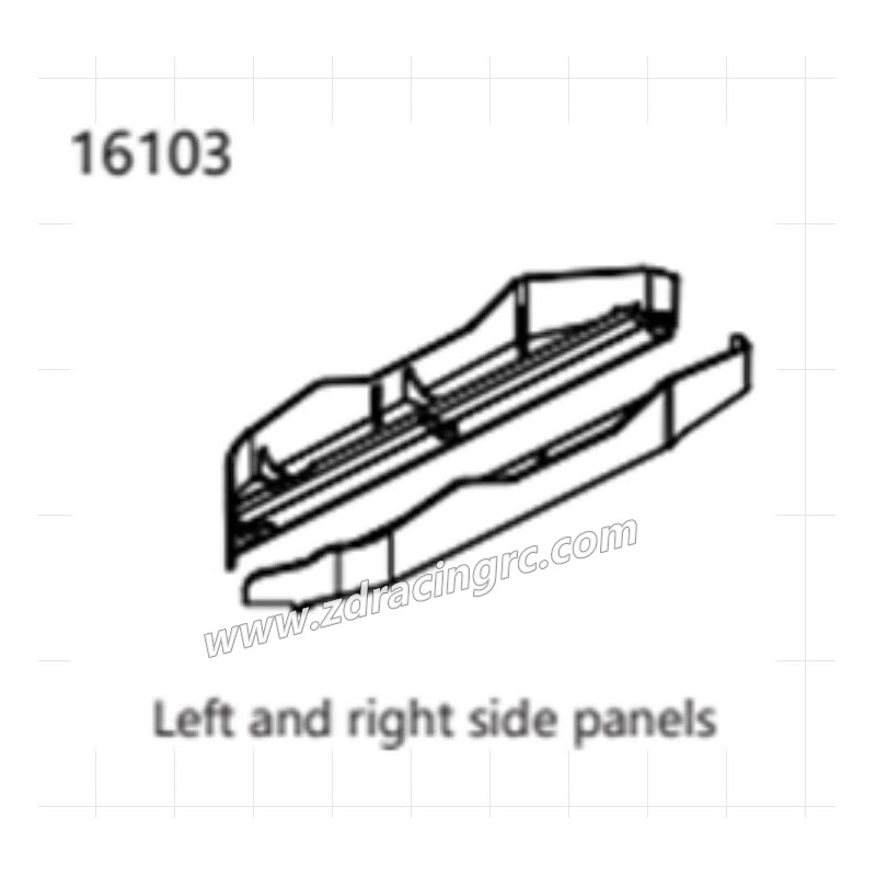 ZD RACING BX12 Parts 16103 Left and Right Panels