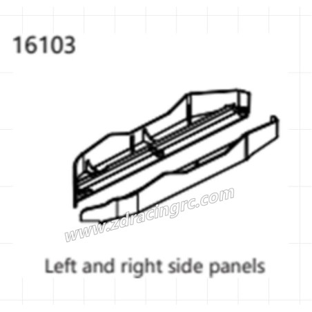 ZD RACING BX12 Parts 16103 Left and Right Panels