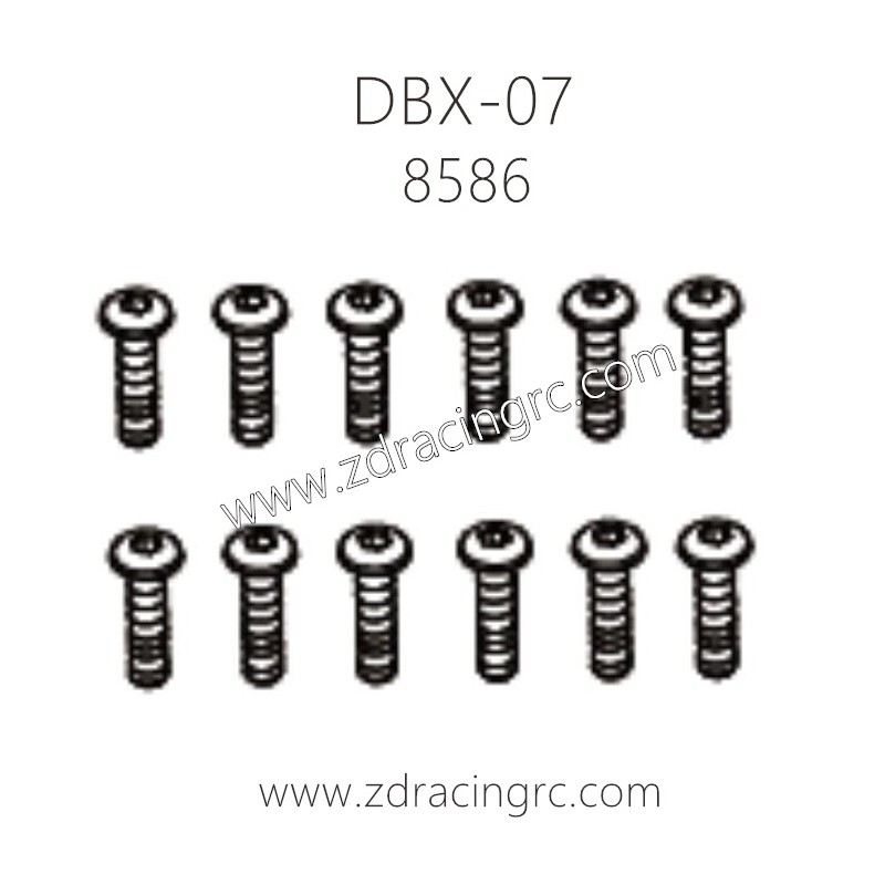 ZD RACING DBX-07 1/7 Parts 8586 Button Head Screws M4X16 12PCS