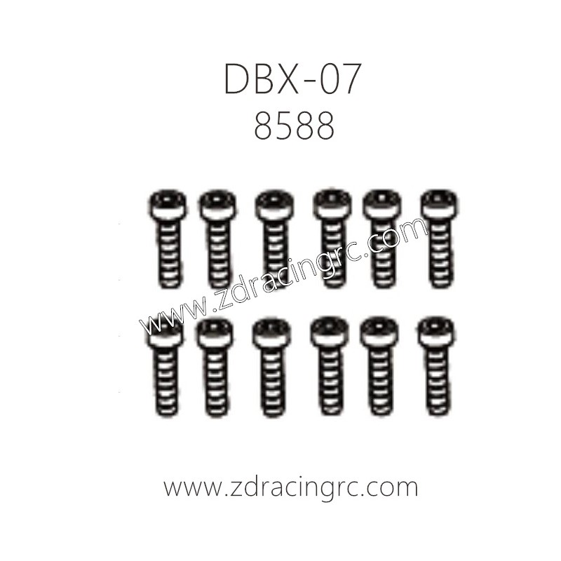 ZD RACING DBX-07 1/7 Parts 8588 Cap Screws M4X16 12PCS