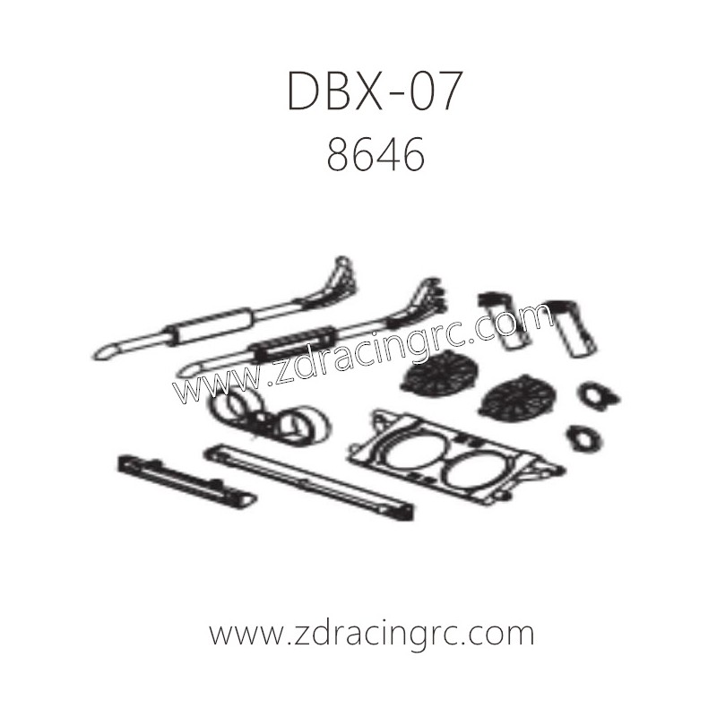 ZD RACING DBX-07 Parts 8646 Trim kit