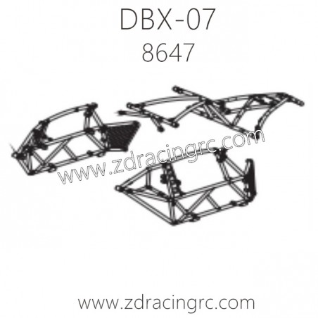ZD RACING DBX-07 Parts 8647 To Protect the Rack