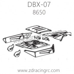 ZD RACING DBX-07 Parts 8650 CIear Body